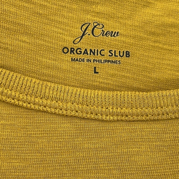 J Crew Organic Cotton Slub Cropped Tee size large NWT - Picture 3 of 8